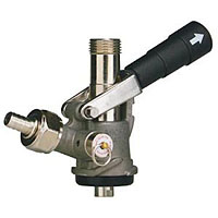 S System Keg Tap Coupler - Black Lever Handle