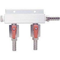 Aluminum 2-Way Kegerator Beer Gas / Air Distributor