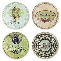 Vineyard Glass Coaster Set