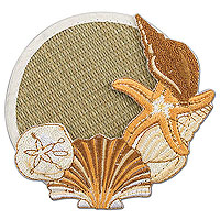 Seashells Diva Glass Slippers - Set of 4