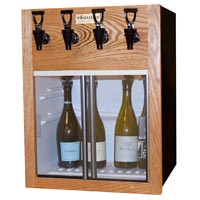 Napa 4 Bottle Wine Dispenser Preservation Unit - Oak