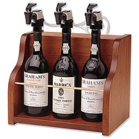 The Vintner 3 Bottle Wine Dispenser Preservation - Mahogany Cabinet