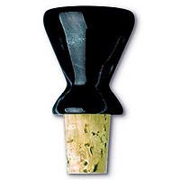 Black Marble Stopper - Cone Type