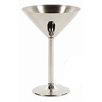 Crisp Martini Stainless Steel Glass (Set of 2)