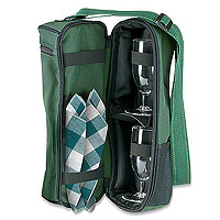 Dark Green Wine Traveler Carrier