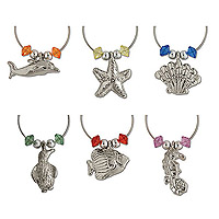 Silver-Plated Sea Life My Glass&reg; Wine Charms
