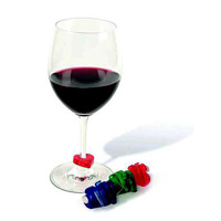 Wine Glass ID Tags Playing Card Symbols
