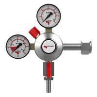 Premium Plus 2 Gauge Primary CO2 Regulator - Low Pressure - 0-60 PSI