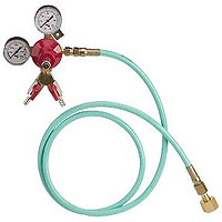 Wall Mount 2-Product Double Gauge Co2 Regulator w/6' High Pressure Hose