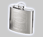 Jack Daniel's Stainless Steel Embossed Flask with Matte Finish - 6 oz.