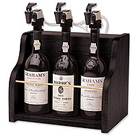 The Vintner 3 Bottle Wine Dispenser Preservation - Black Cabinet