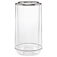 Freddo Thermal Wine Cooler - Clear w/ Chrome Trim