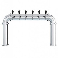 Stainless Steel 6 Faucet - 3.3 Inch Column - Glycol Cooled