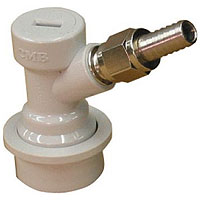 Ball Lock Home Brew Keg Tap - Gas In with Male Flare Fitting with Hose Barb