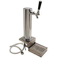 Chrome ABS Plastic Single Faucet Clamp-On Draft Beer Tower