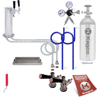 Deluxe Two Keg Tower DIY Kegerator Conversion Kit