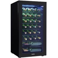 DWC036A2BDB-6 36 Bottle Single Zone Freestanding Wine Cooler Refrigerator with Black Door