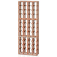 Redrack 4 Column 48 Individual Bottle Redwood Modular Wine Rack