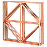 Redrack 80 Bottle Redwood Diamond Bin Modular Wine Rack