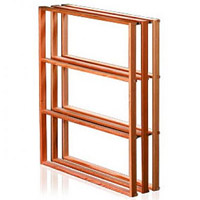 Redrack 36 Bottle Redwood Wood Case Modular Wine Rack