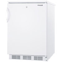 5.5 cf Undercounter All Refrigerator White w/Lock