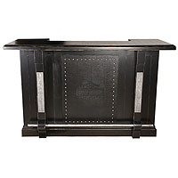 Bar & Shield Flames Bar - Vintage Black/Pewter Accents
