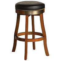 Bar & Shield Flames Bar Stool - Heritage Brown