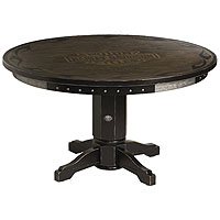 Bar & Shield Flames Poker Table w/ Vintage Black finish
