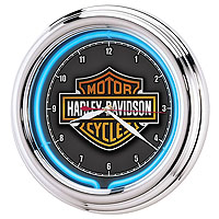 Essential Bar & Shield Neon Clock