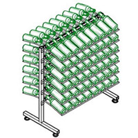 108 Bottle Double-sided Freestanding Display Wine Rack - Satin Black Finish