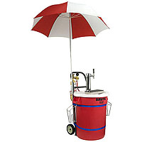 Draft Kart with Umbrella - Chrome Draft Tower