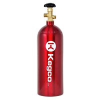 5 lb. Aluminum Co2 Tank with Electric Red Epoxy Finish for Kegerator and Draft Beer Dispensing