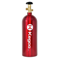 5 lb. Aluminum Co2 Tank with Red Epoxy Finish for Kegerator and Draft Beer Dispensing