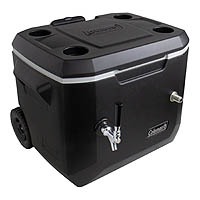 Single Faucet Rolling Jockey Box - Black