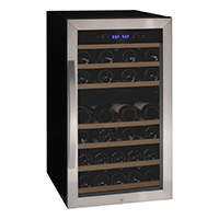 Cascina Series 43 Bottle Dual Zone Freestanding Wine Refrigerator Cooler with Stainless Steel Door