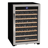 Cascina Series 55 Bottle Single Zone Freestanding Wine Refrigerator Cooler with Stainless Steel Door