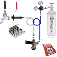 Premium Door Mount DIY Kegerator Keg Tap Conversion Kit - 100% Stainless Beer Contact