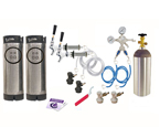Two Keg Door Mount Homebrew Kegerator Kit - Ball Lock