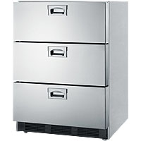 Commercial Stainless Steel 3-Drawer Refrigerator