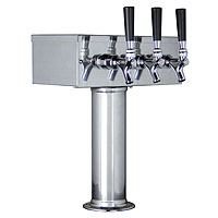Polished Stainless Steel T-Style 3 Faucet Tower - 3