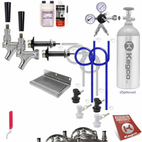 Ultimate Dual Keg Tap Door Mount Homebrew DIY Kegerator Conversion Kit