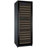 FlexCount Series 172 Bottle Dual Zone Built-in Wine Refrigerator with Black Door - Right Hinge