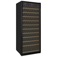 Vite Series 305 Bottle Single Zone Freestanding Large Capacity Wine Refrigerator with Black Door - Right Hinge