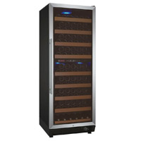 Vite Series 99 Bottle Dual Zone Freestanding Wine Cooler Refrigerator with Stainless Steel Door - Right Hinge