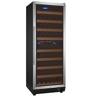 Vite Series 99 Bottle Dual Zone Freestanding Wine Cooler Refrigerator with Stainless Steel Door - Right Hinge
