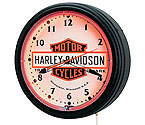 Harley-Davidson 20 Inch Nostalgic Bar & Shield Neon Clock
