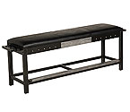 Harley-Davidson&reg; HDL-13600-V - Bar & Shield Flames Spectator Bench - Vintage Black