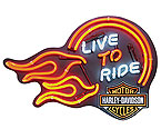 Harley-Davidson&reg; HDL-15400 - Live to Ride Neon Sign