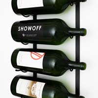 4-Bottle BIG Series Wine Rack - Black Satin Finish