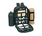 Brighton Picnic Backpack with Blanket for Two - Navy Blue